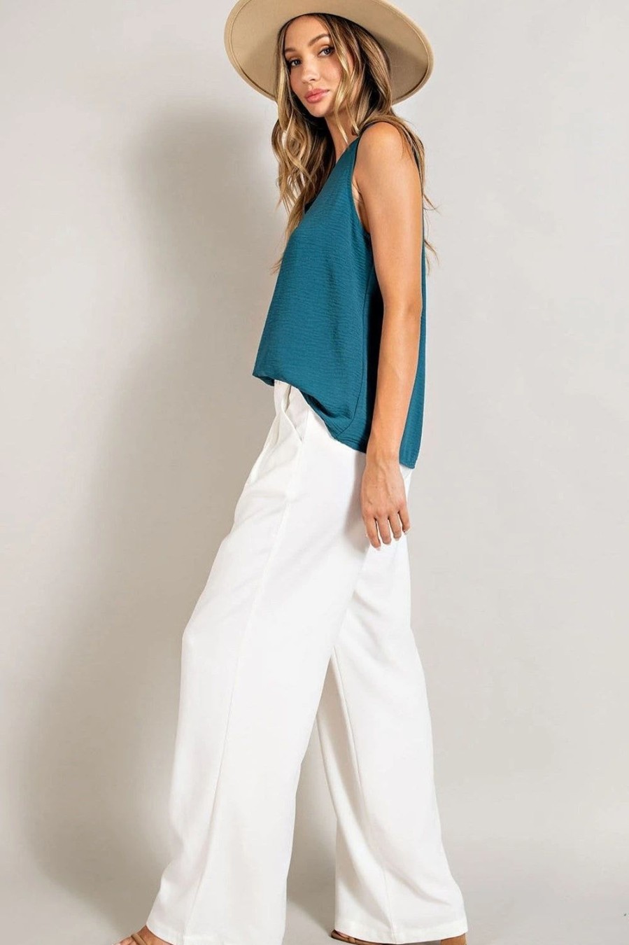 Apparel * | Ee:Some Straight Leg Pant Off White