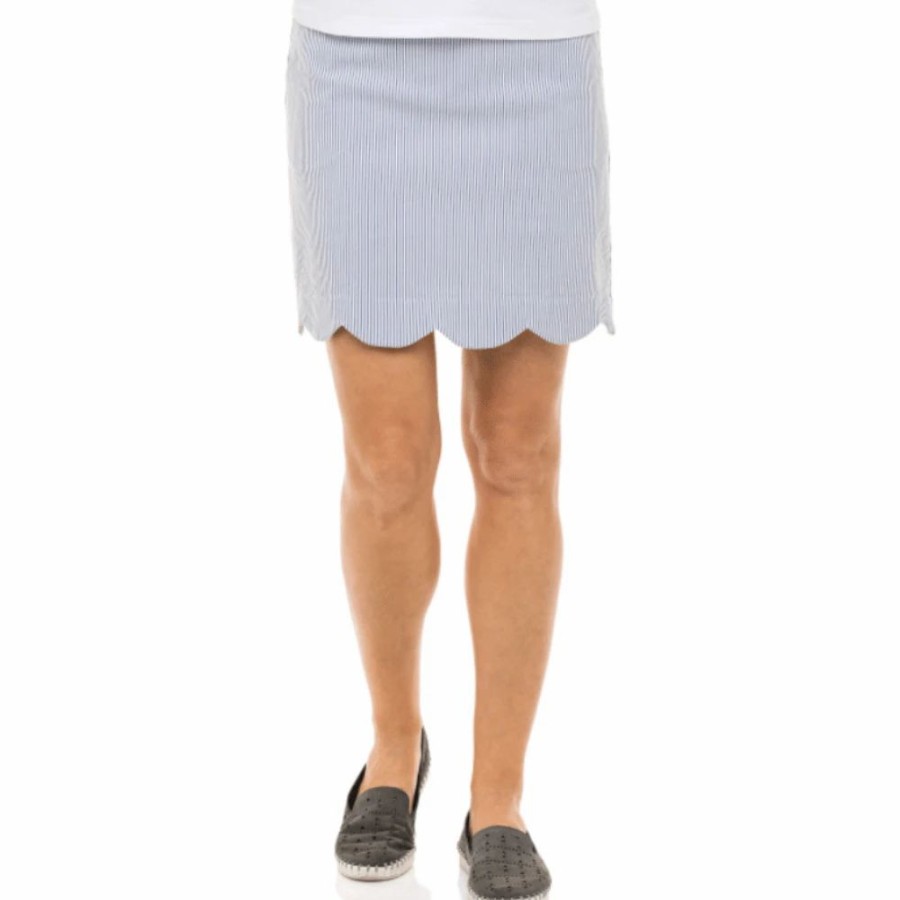 Apparel * | Tribal Striped Scalloped Skort