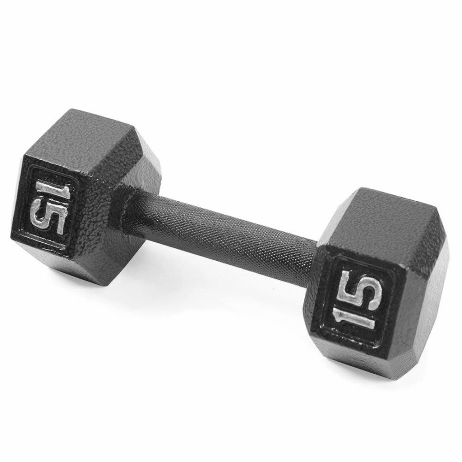 Fitness * | Cap Barbell 15 Lb Hex Dumbbell