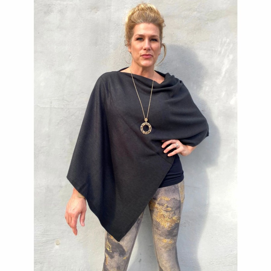 Apparel * | Twisted Sisters! Cashmere Feel Poncho