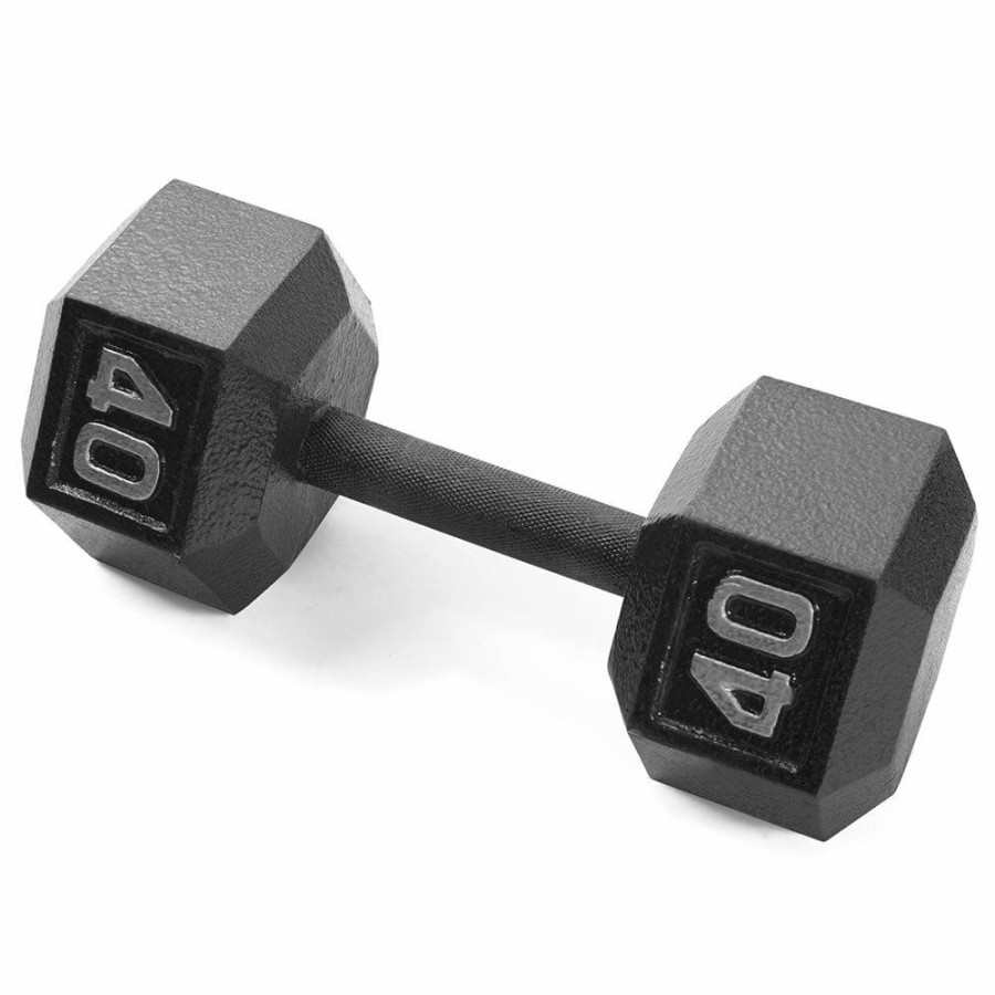 Fitness * | Cap Barbell 40 Lb Hex Dumbbell