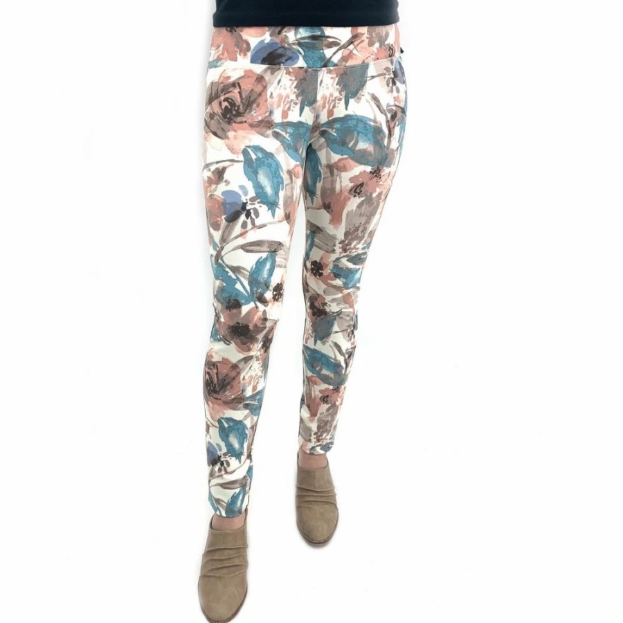 Apparel * | Twisted Sisters! Turquoise/Muted Rose Legging