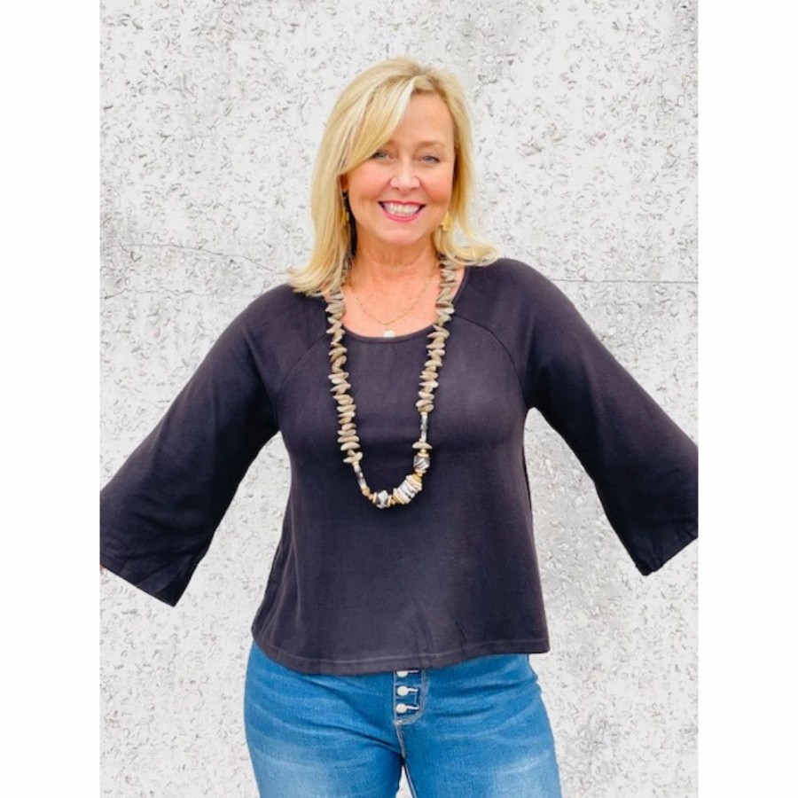 Apparel * | Michelle Mcdowell Jamison Top Black