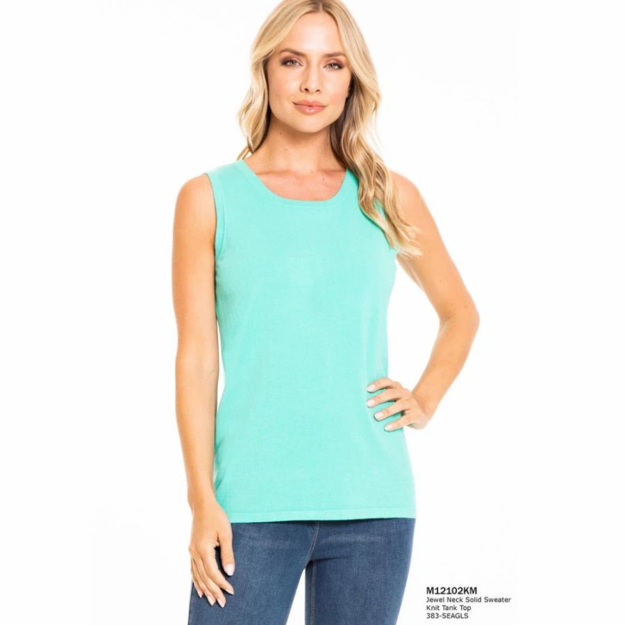 Apparel * | Multiples Jewel Neck Tank Sweater