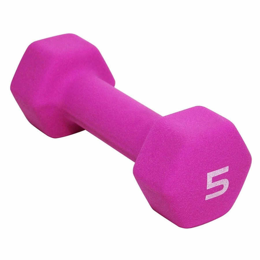 Fitness * | Cap Barbell 5 Lb Neoprene Dumbbell